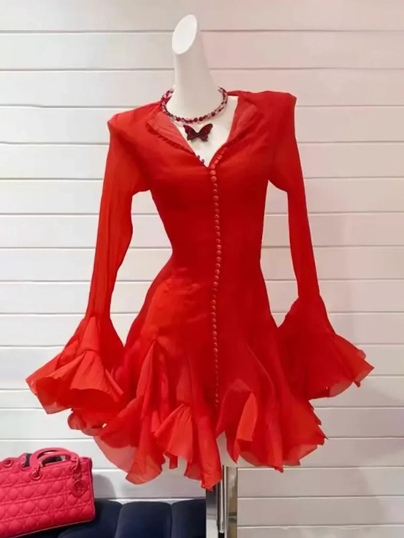 Lüks Etkinlikler İçin Zarif Volanlı Elbise