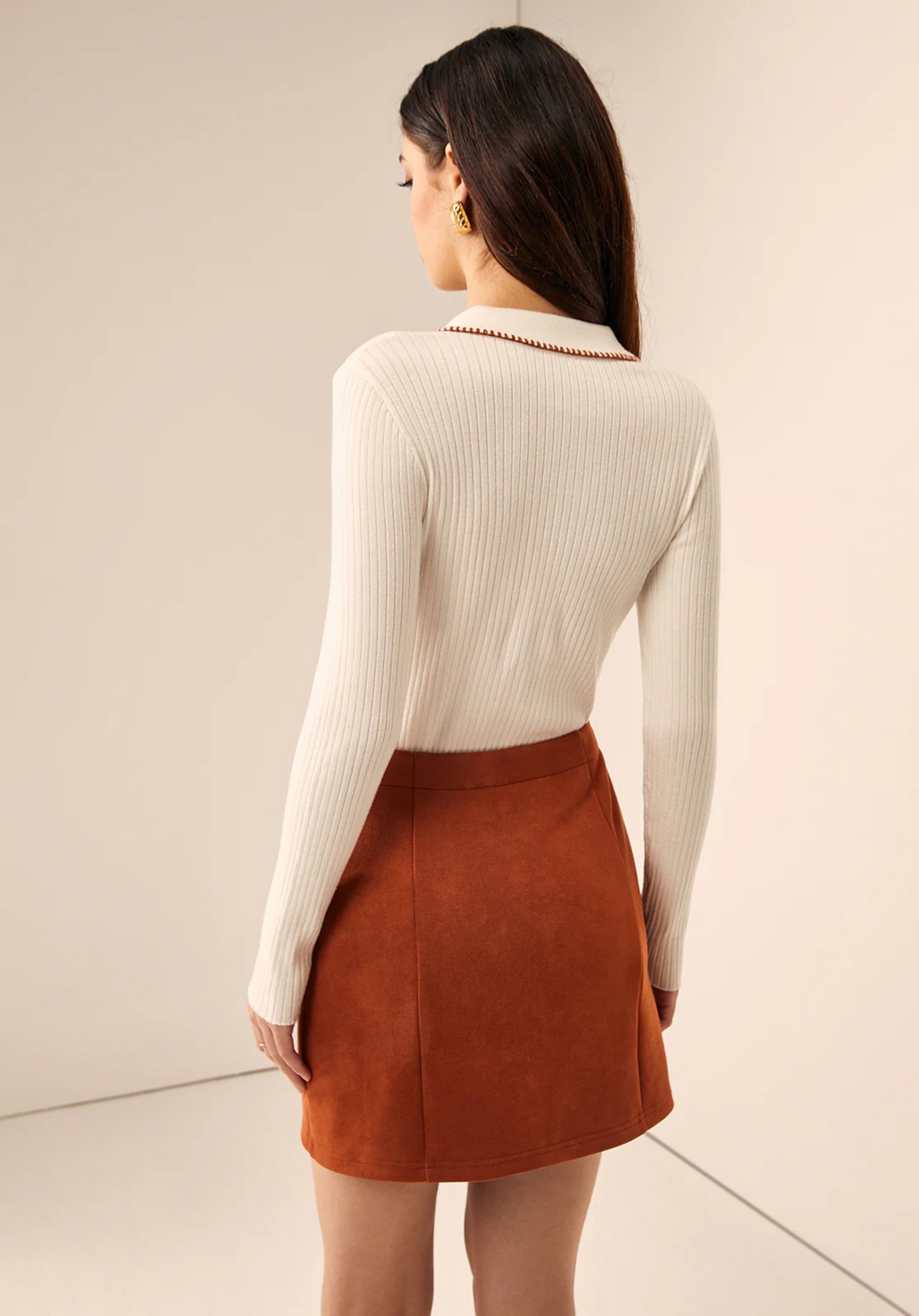 İşlemeli Örme Polo Gömlek