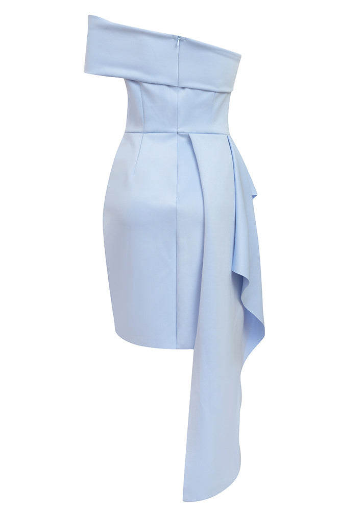 Abigail Baskılı Boyundan Bağlamalı Korse Midi Elbise