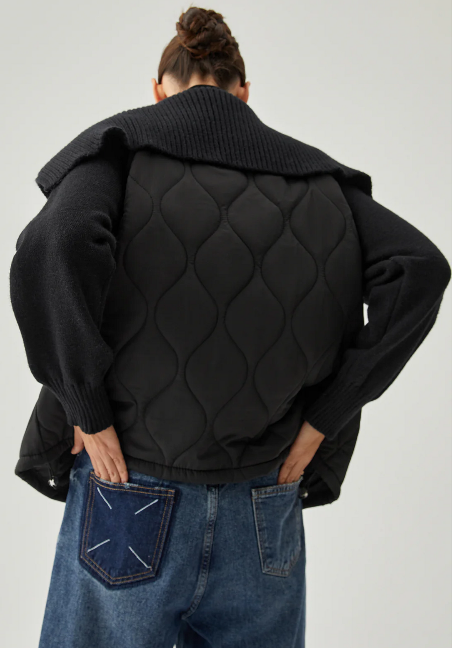 Patchwork Yakalı Kaban