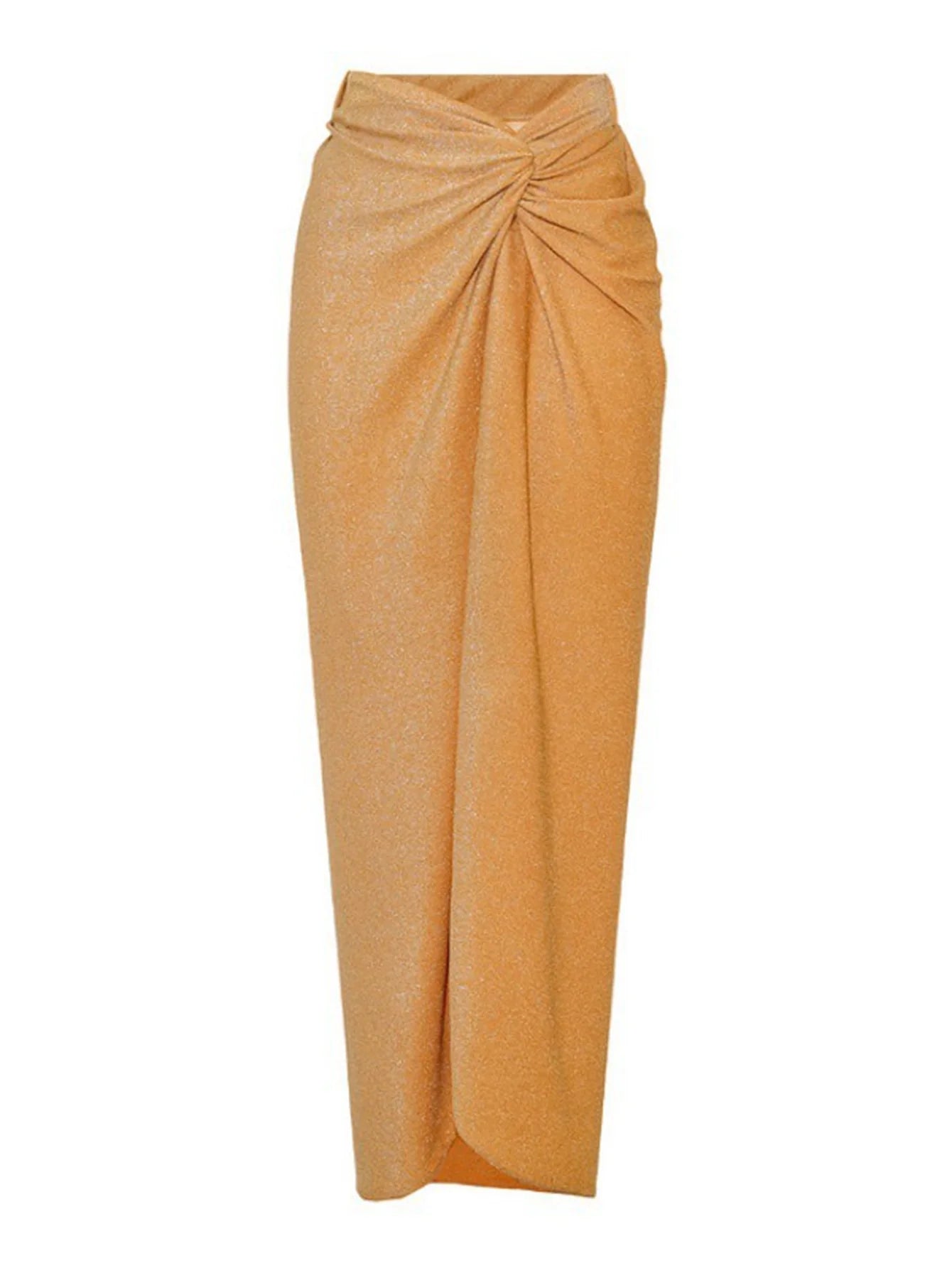 Zarif Boyundan Bağlamalı Mayo Ve Sarma Etek Takımı