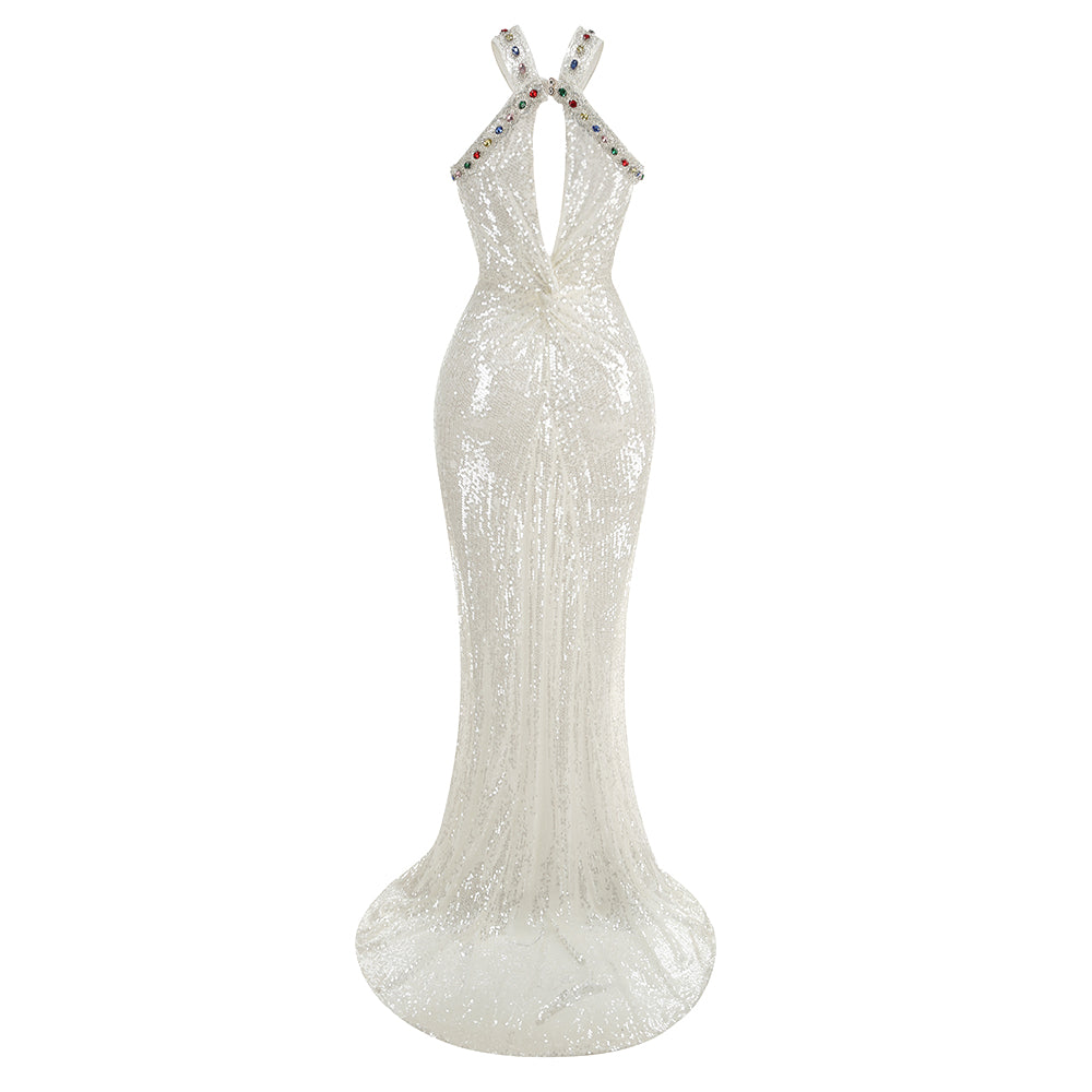 Vira Beyaz Maksi Elbise