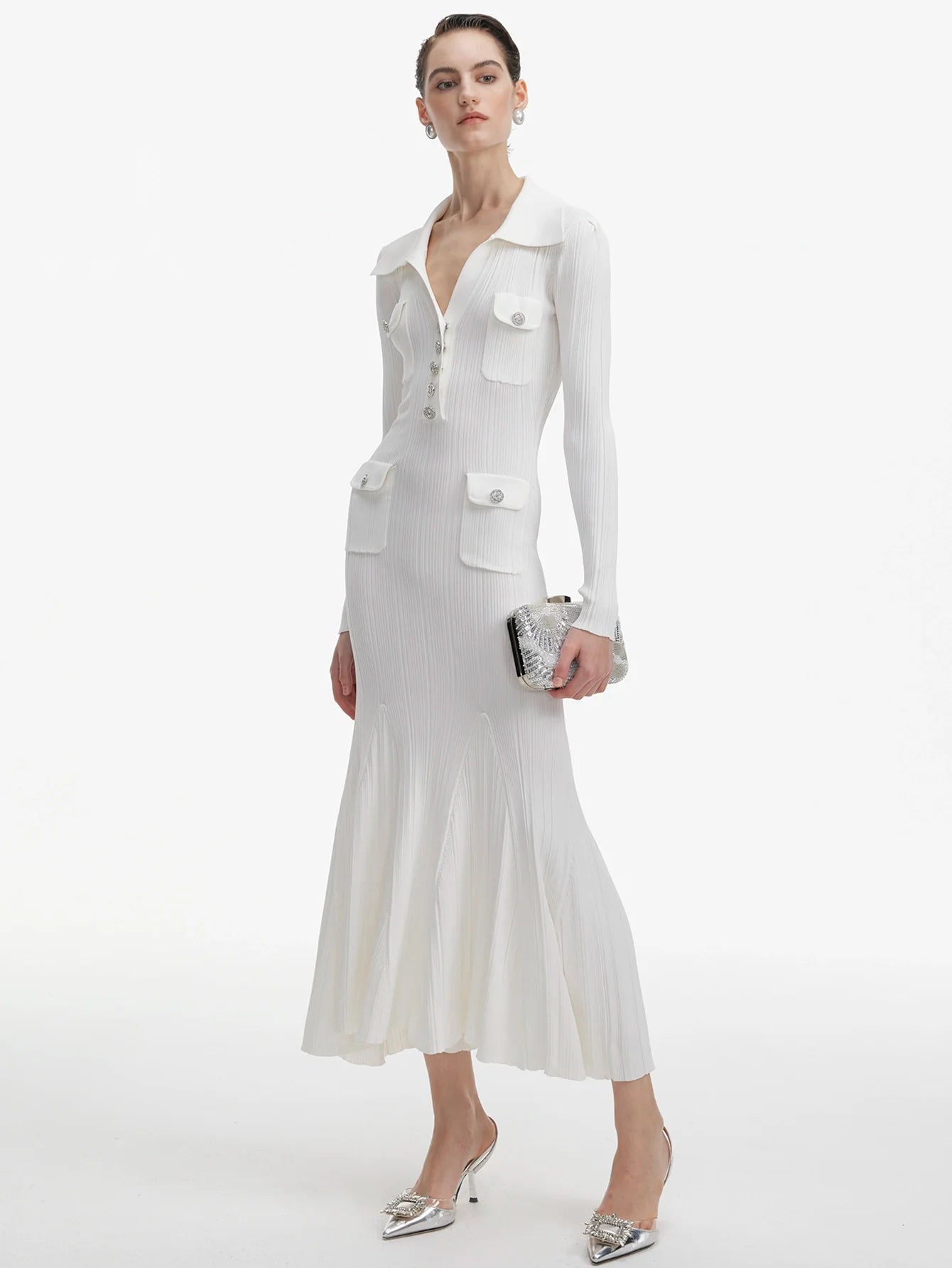 Cepli Örgü Balık Kuyruğu Uzun Etek