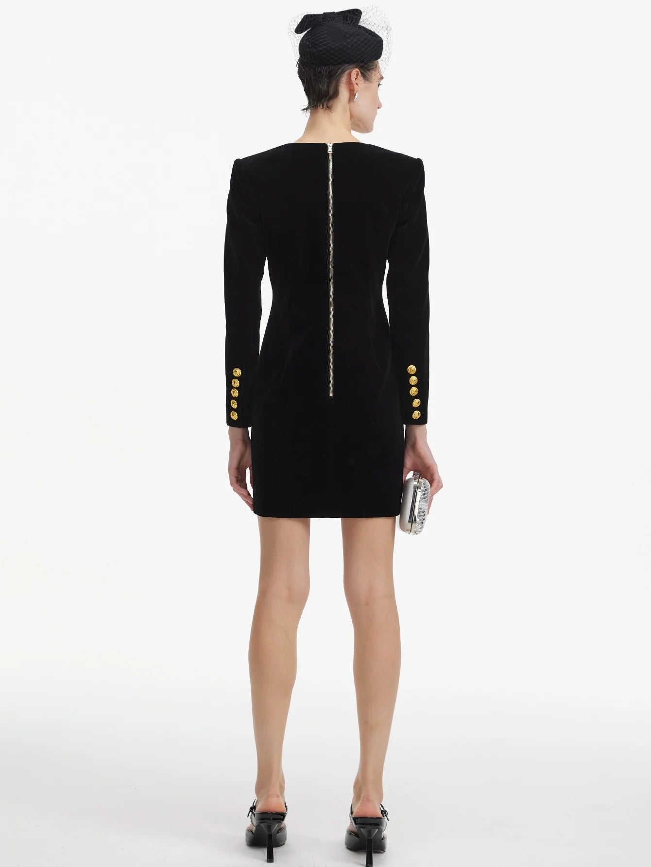 Dar Kesim Kadife Takım Elbise