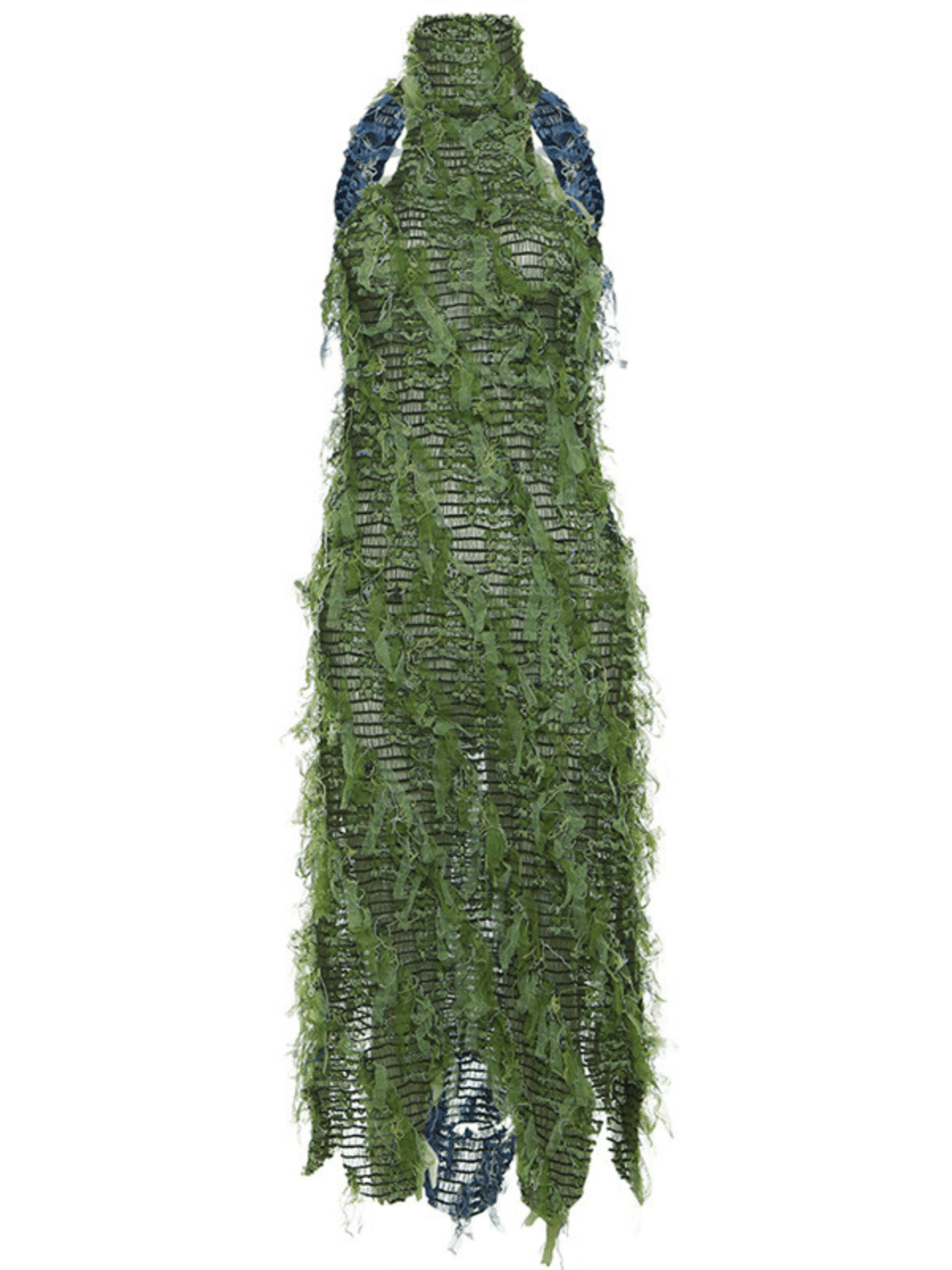 Arlo Halter Yakalı Sırtı Açık Boş Midi Elbise Yeşil