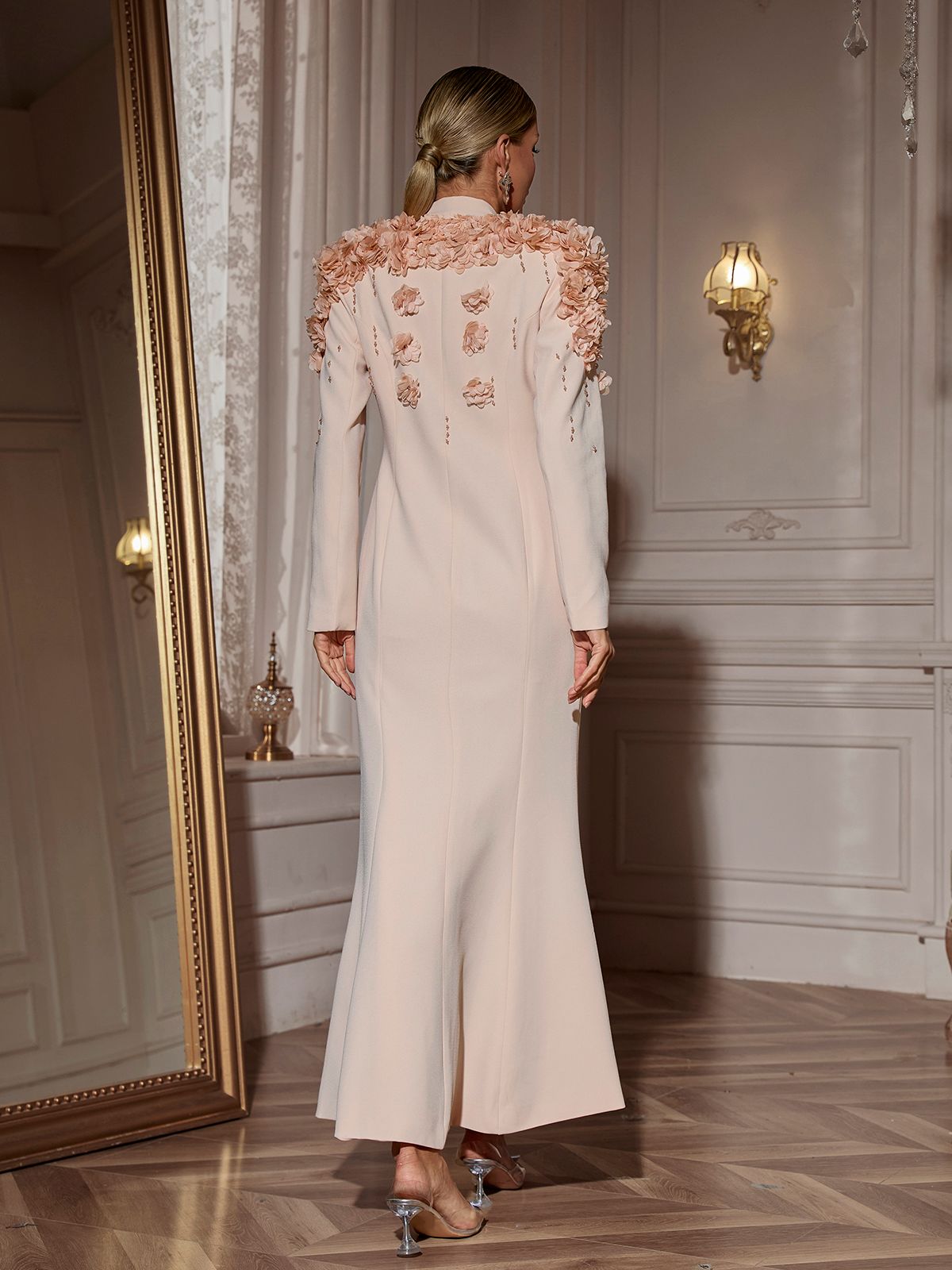 Berton Uzun Kollu Çiçekli Maksi Elbise