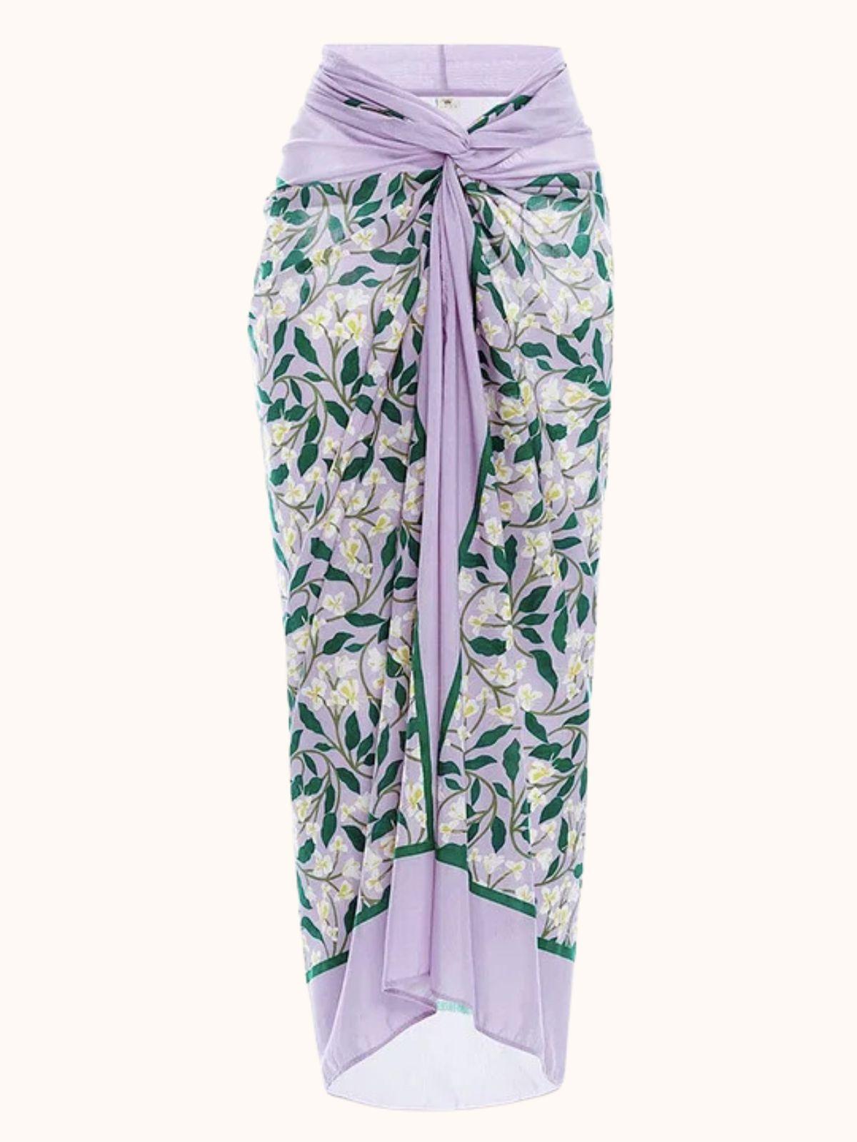 Cally Boyundan Bağlı Mayo İki Parçalı Lila Takım