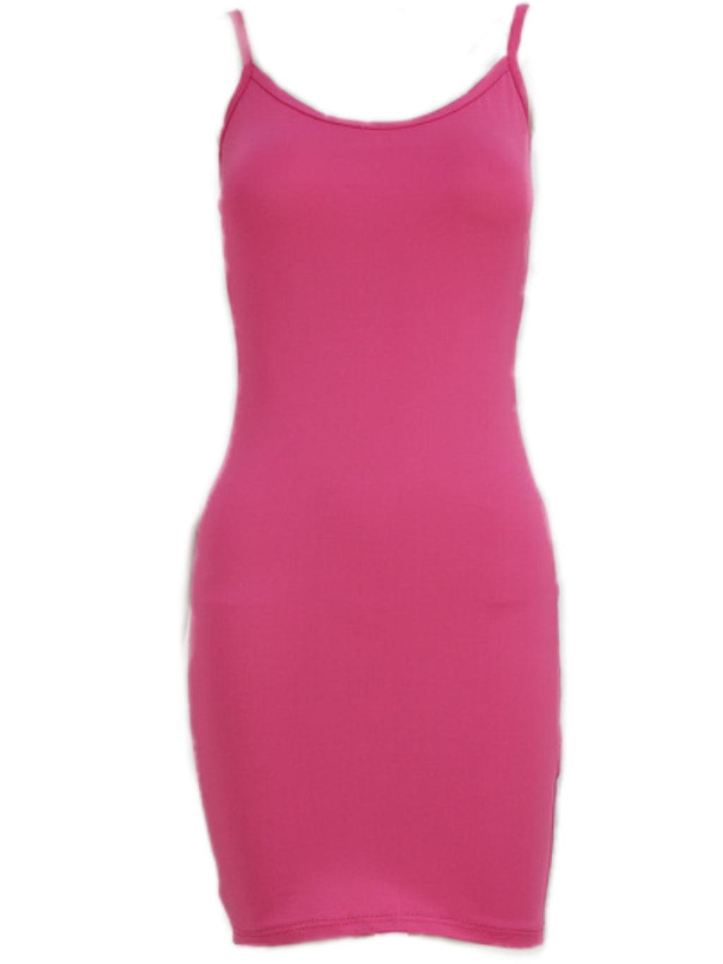 Ceridwen Sıcak Pembe Saçaklı Mini Elbise