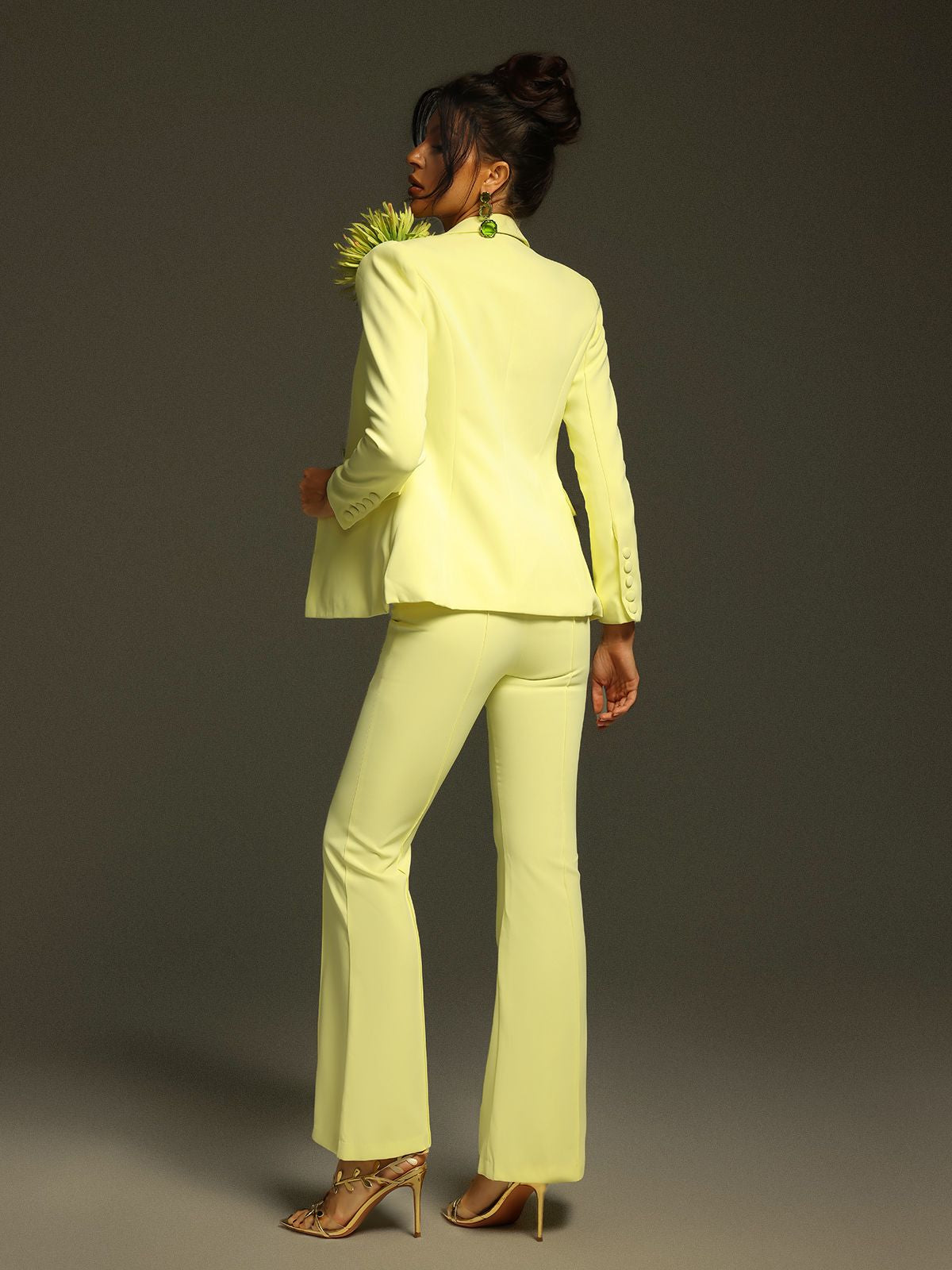 Jamaun Uzun Kollu Çiçekli Blazer Takımı