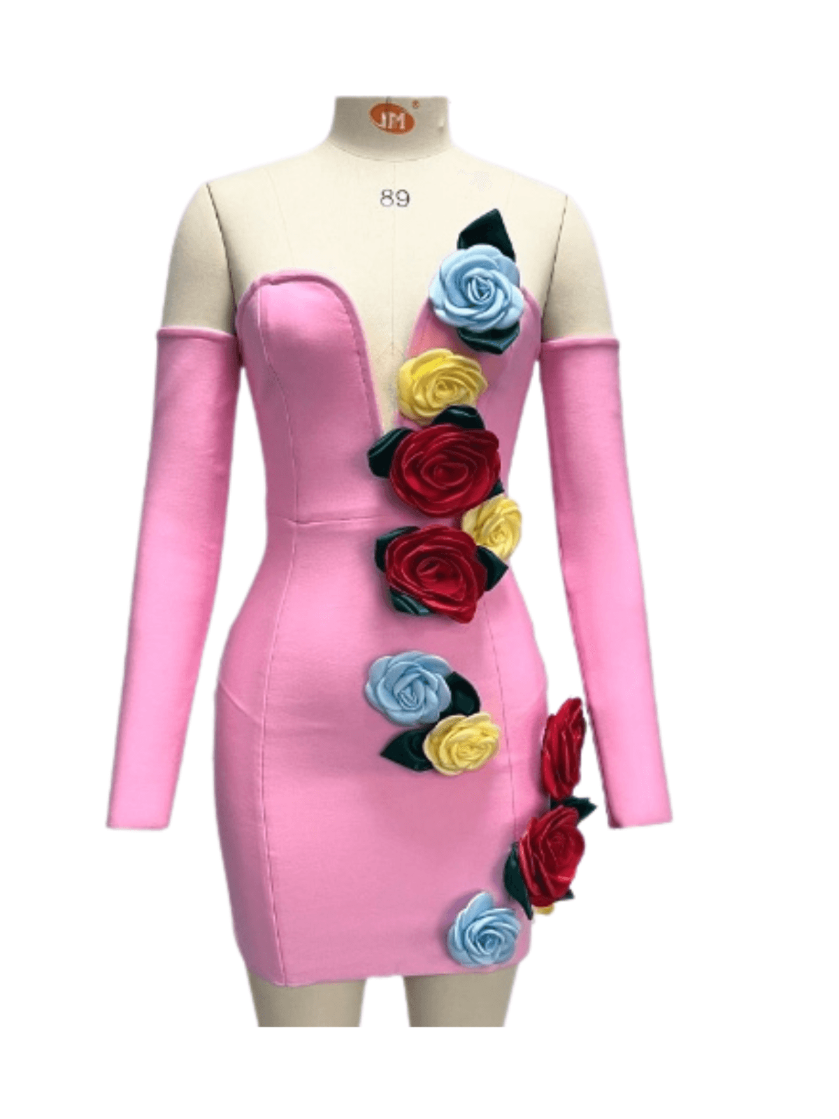 Ludovica Straplez Çiçek Bandaj Mini Elbise