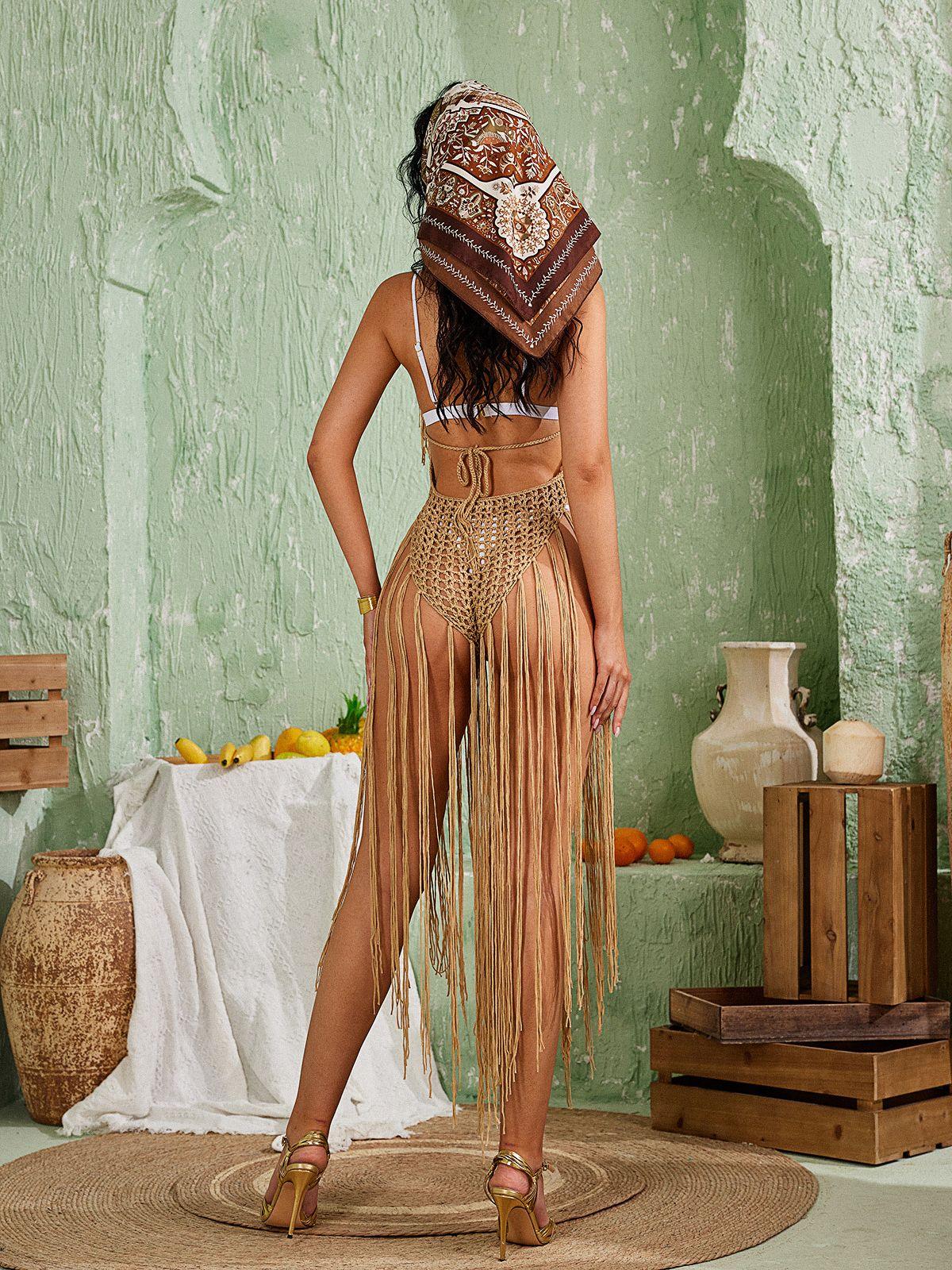 Melvina Örgü Püsküllü Elbise