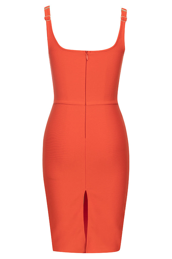 Abigail Baskılı Boyundan Bağlamalı Korse Midi Elbise