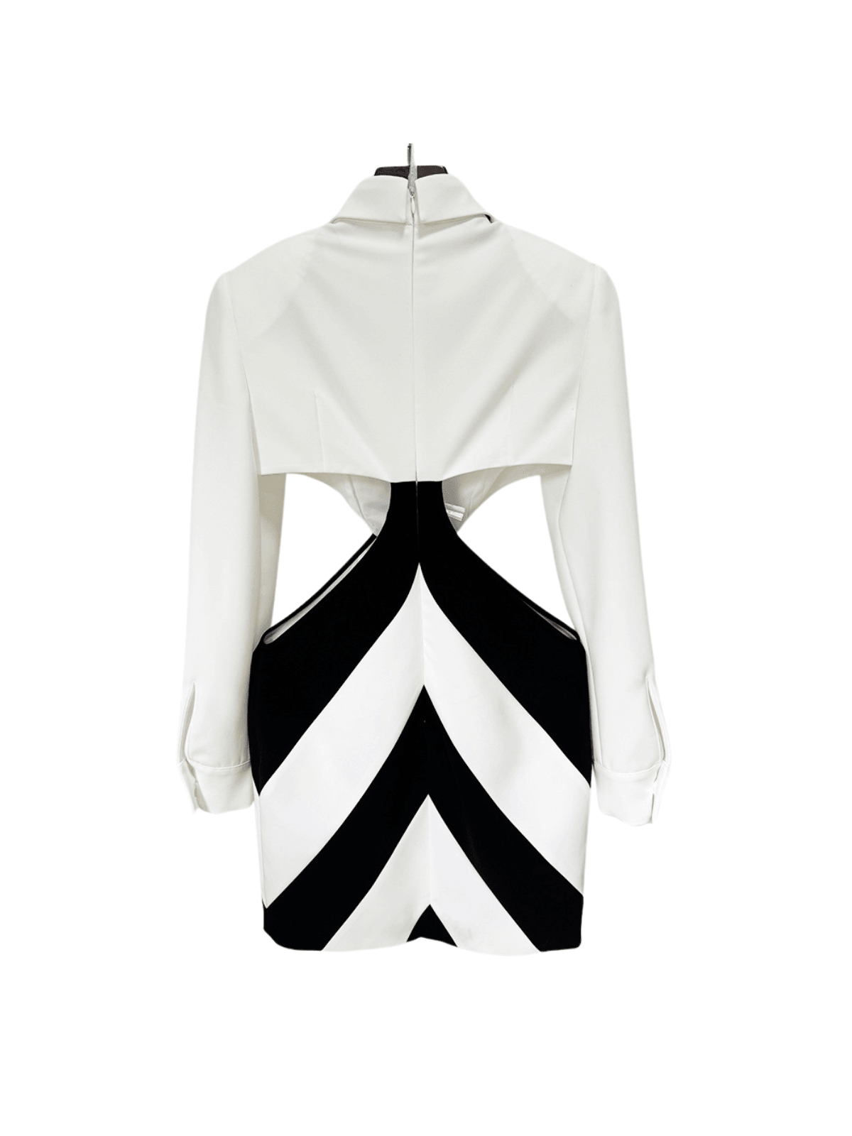 Wambach Katlanmış Yaka Kesikli Mini Elbise