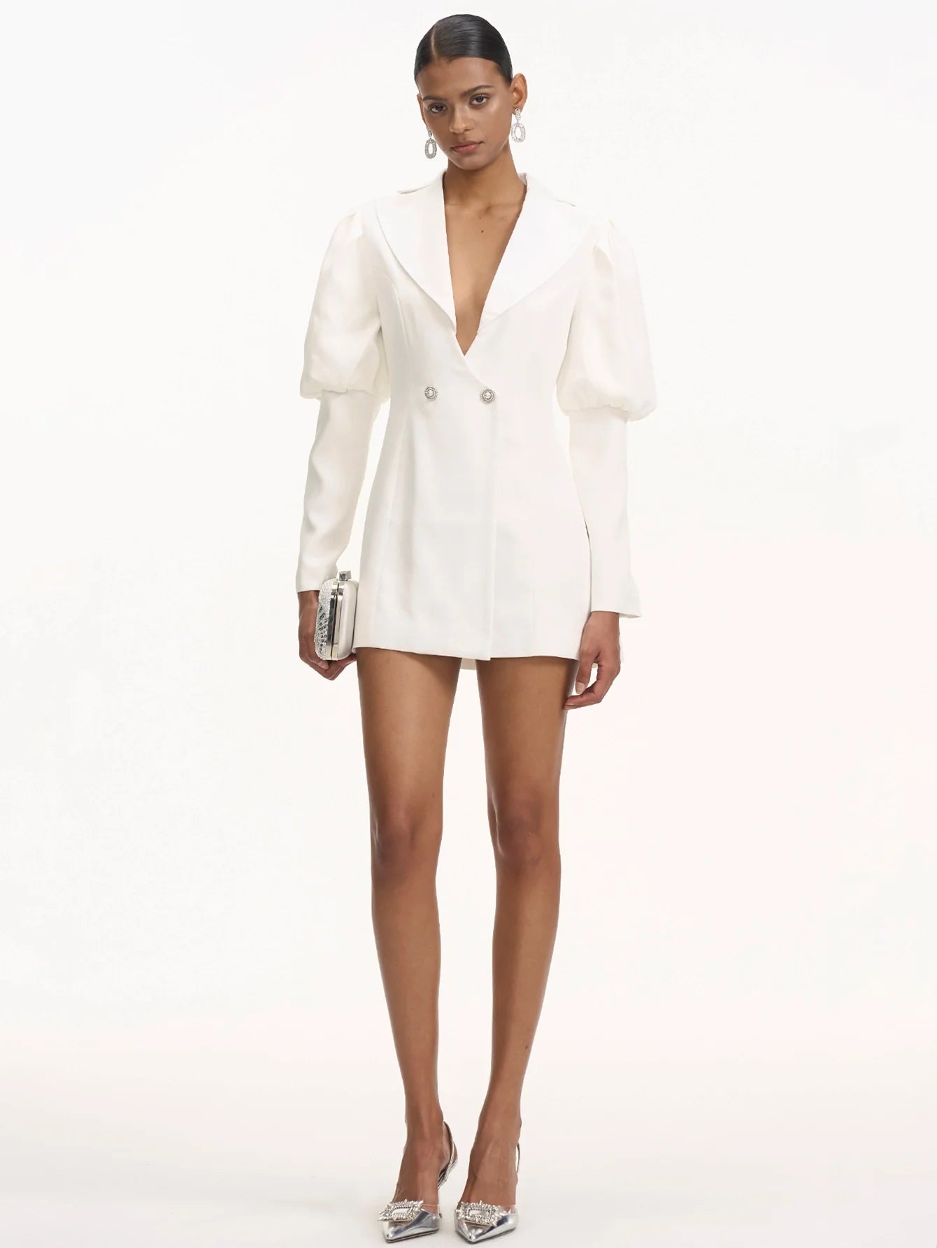 Kabarık Kollu Şık Blazer Elbise