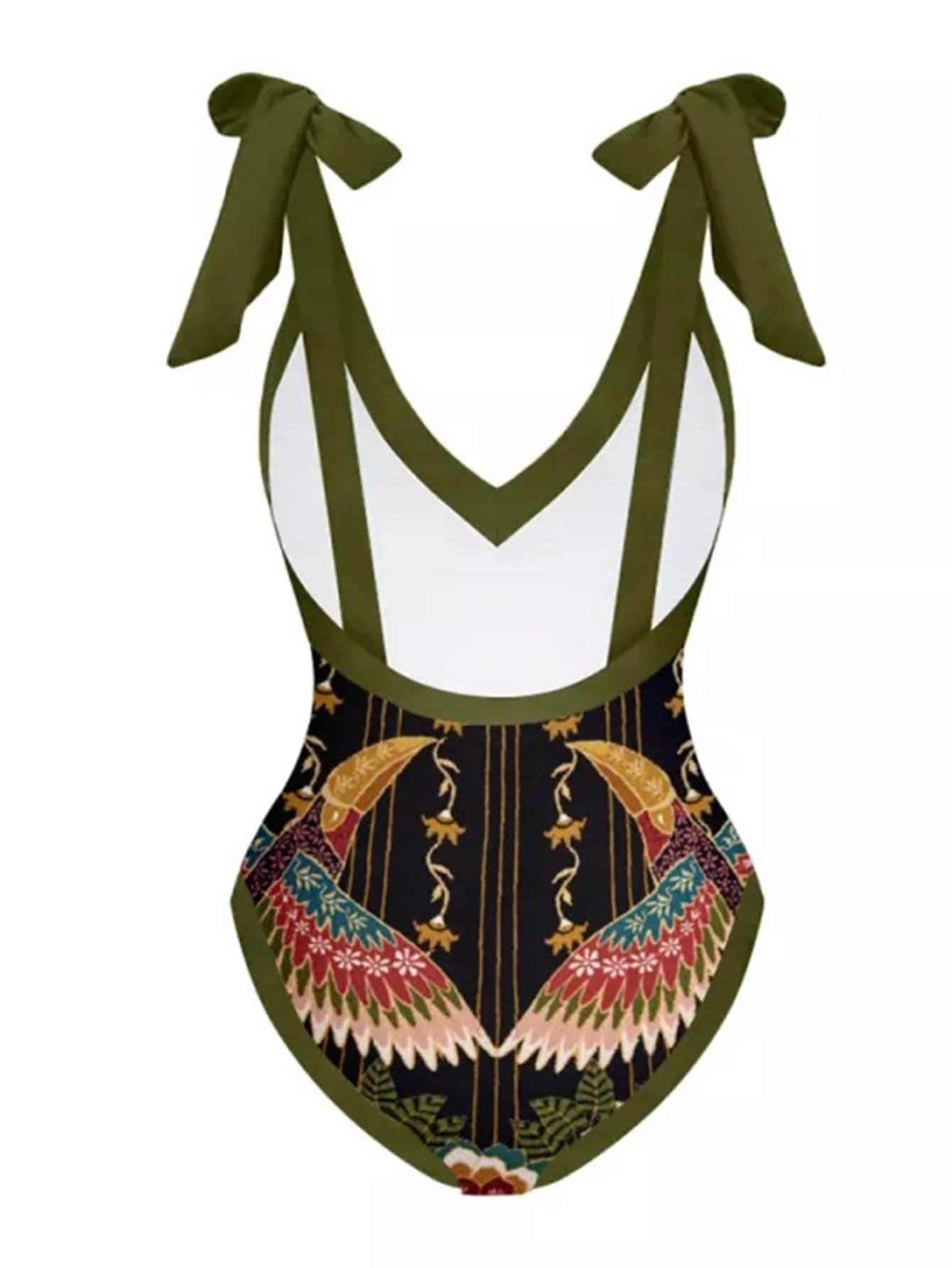 Egzotik Çiçek Ve Kuş Baskılı Mayo