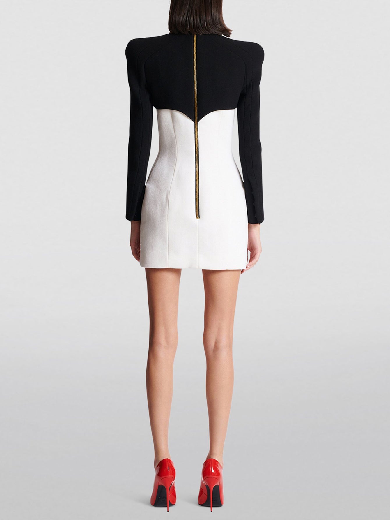 Düğmeli Mini Blazer Elbise