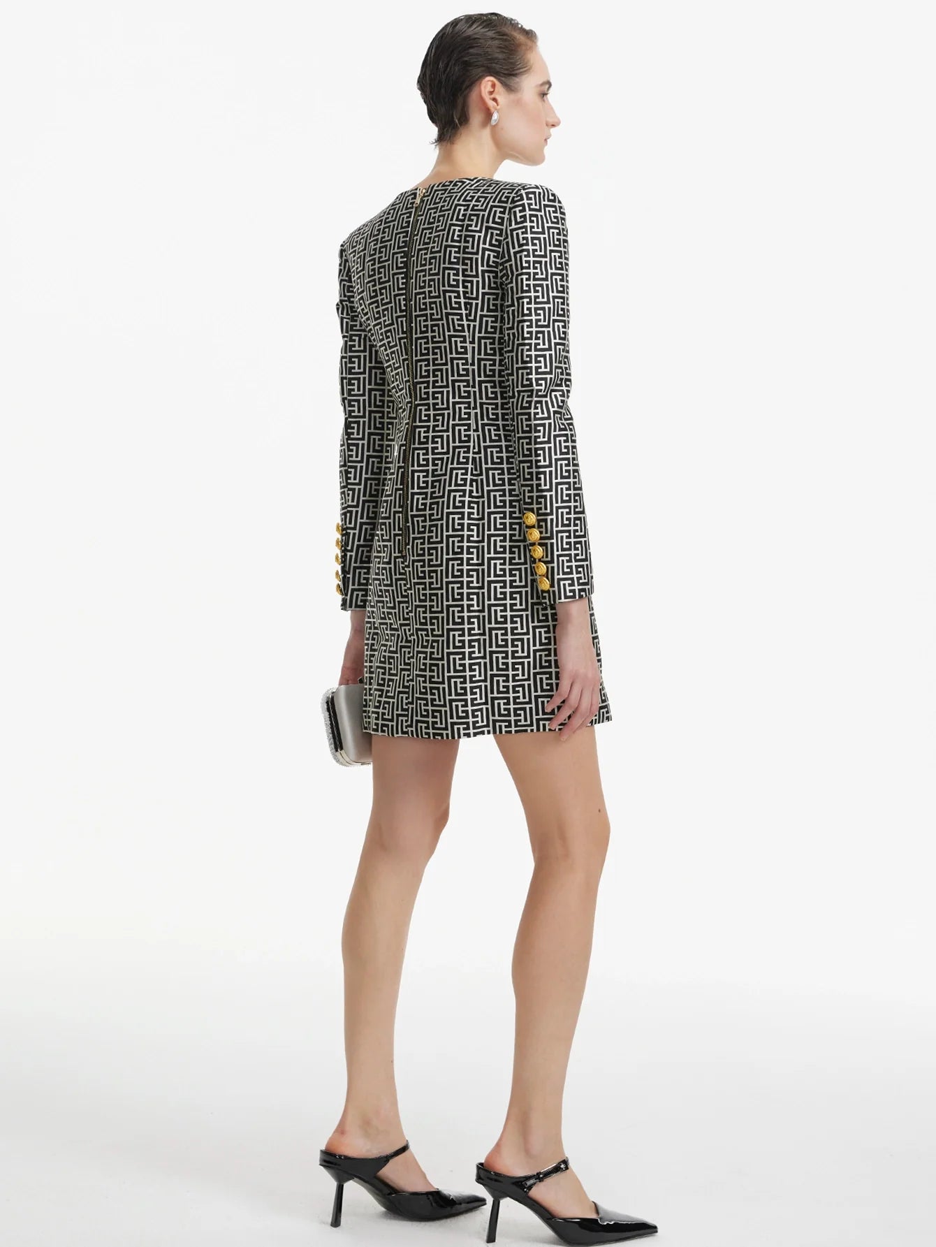 Baskılı Jakarlı Takım Elbise