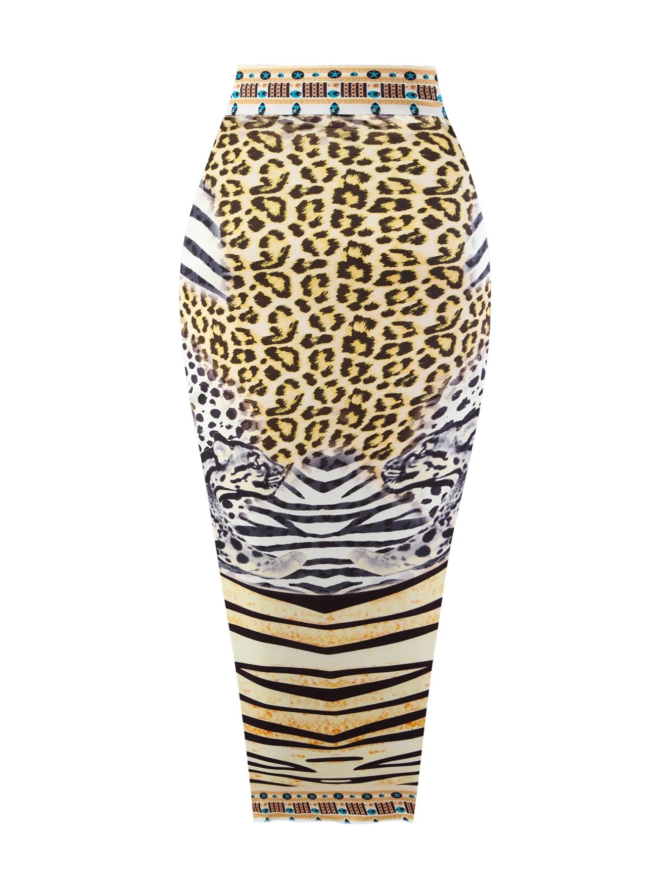 Egzotik Hayvan Baskılı Mayo İki Parça Set