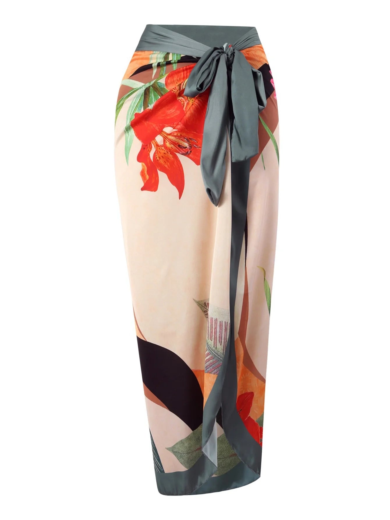 Tropikal Çiçekli Mayo İki Parçalı Takım