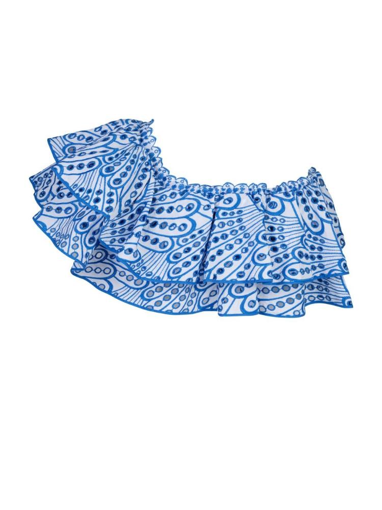 Dolly İşlemeli Dantel Katlı Fırfırlı Maxi Elbise Takım