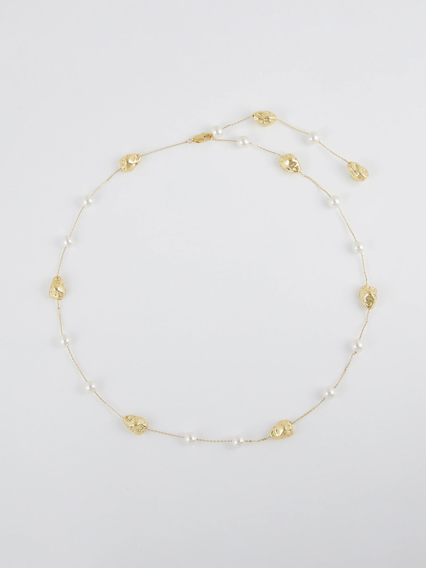 Uzun İnci Altın Kaplama Niş Kolye