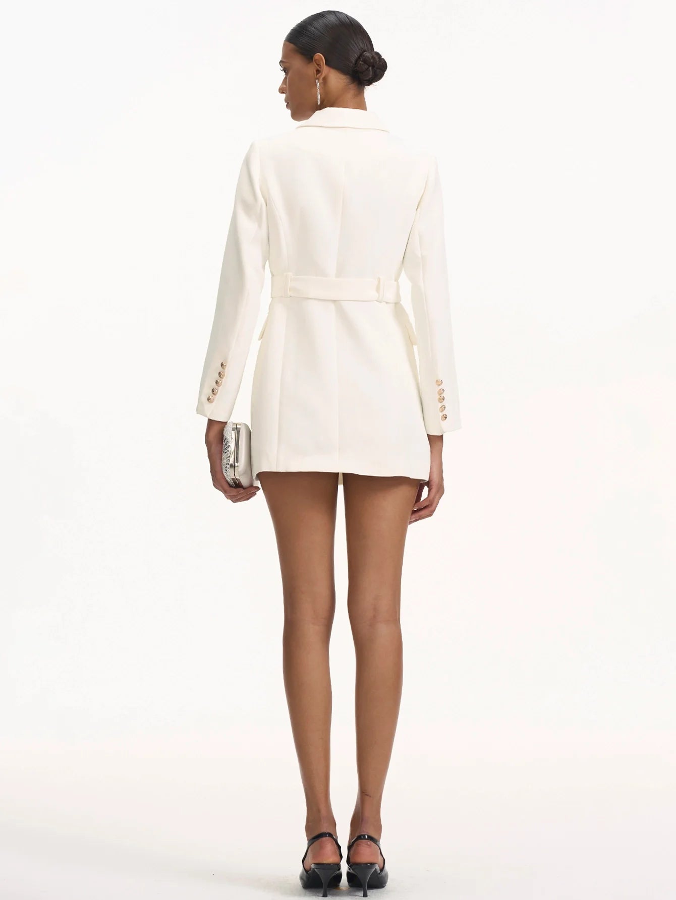 Şık Çift Sıralı Blazer Elbise