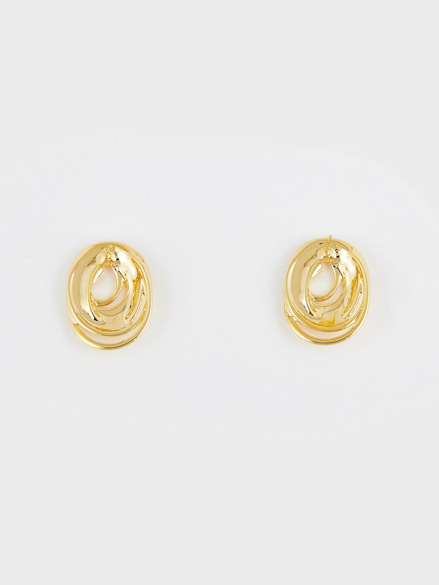 Vintage Daire Spiral Küpeler