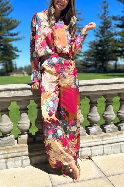 Çiçekli Yumuşak Saten Düğme Seti