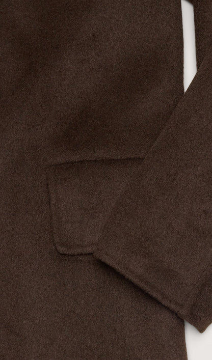 Büyük Boy Çift Yüzlü Pelerin Palto-Kahve