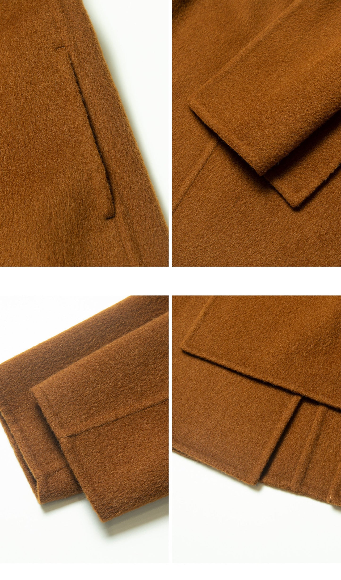 Düz Pelerin Tarzı Palto-Kestane