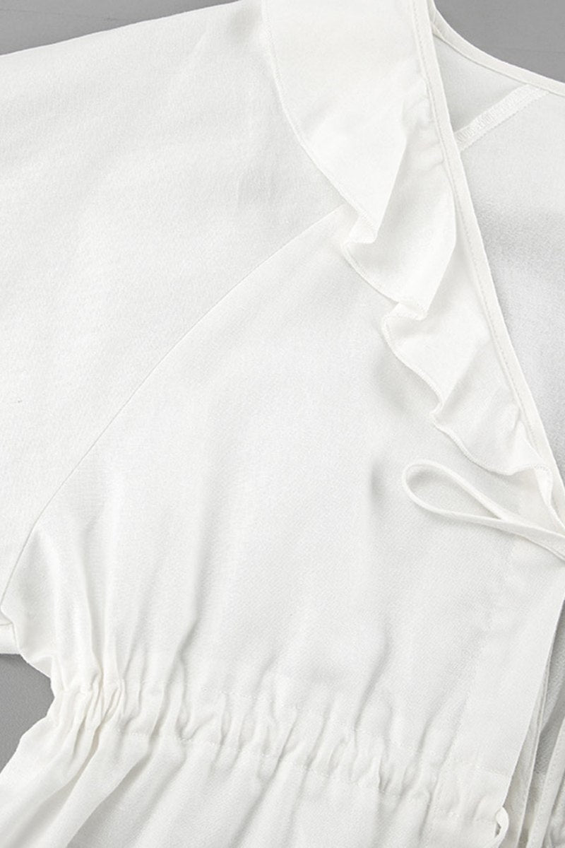 Fırfırlı Bağcıklı Uzun Kollu Şort Takım