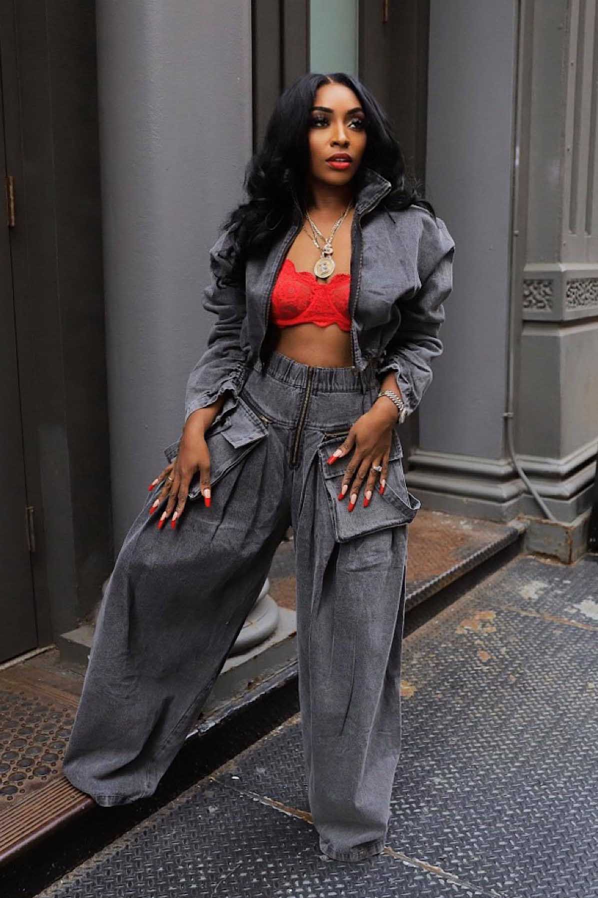 Soyut Geometrik Çizgi Baskı İki Parçalı Set