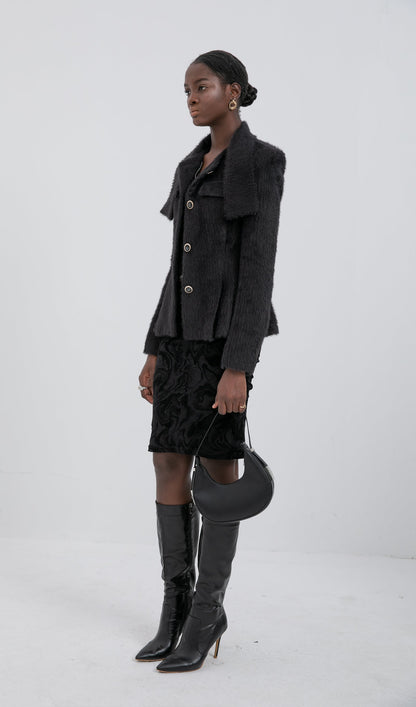 Trendy Tüylü Hırka Palto