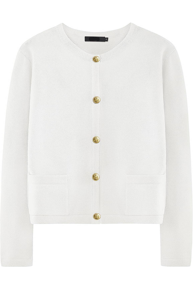 Günlük Günlük Düz Renk Cep Düğmeli O Yaka Dış Giyim (3 Renk)