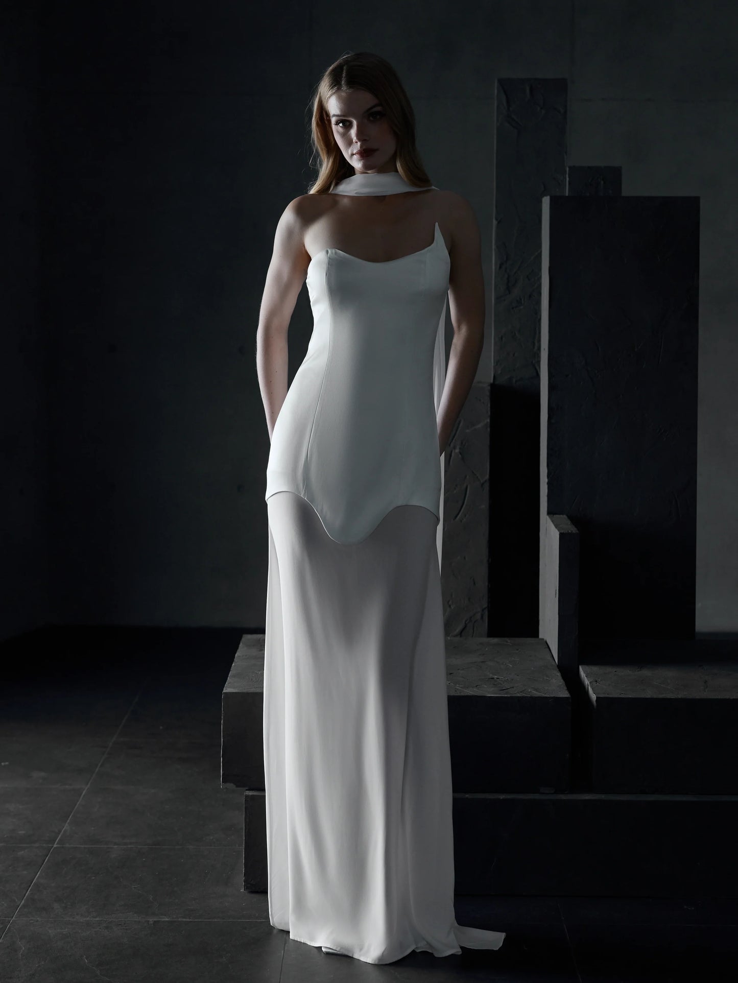 Tek Omuzlu Zarif Korse Elbise