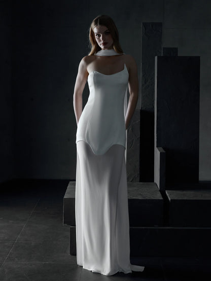 Tek Omuzlu Zarif Korse Elbise