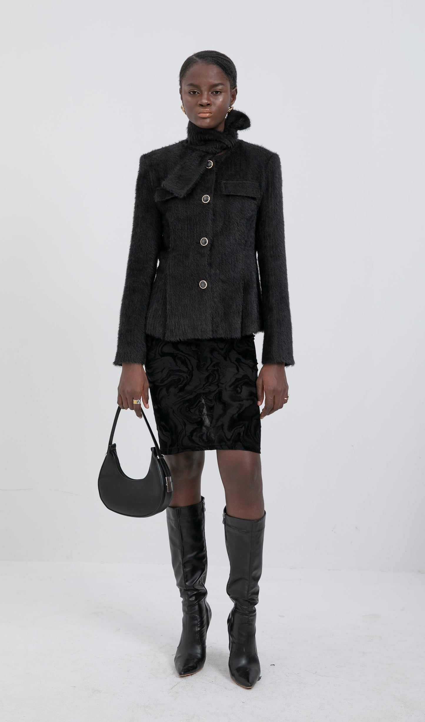 Trendy Tüylü Hırka Palto