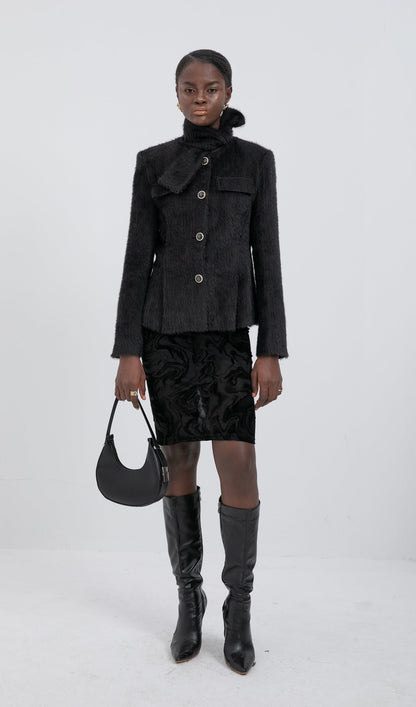 Trendy Tüylü Hırka Palto