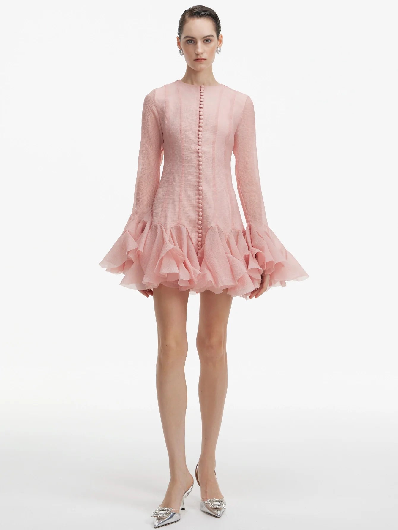 Lüks Etkinlikler İçin Zarif Volanlı Elbise