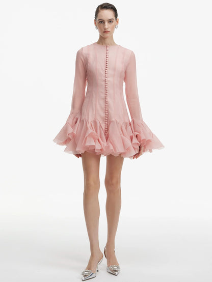 Lüks Etkinlikler İçin Zarif Volanlı Elbise