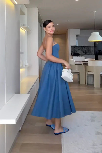 Kot Büstiyer Midi Elbise