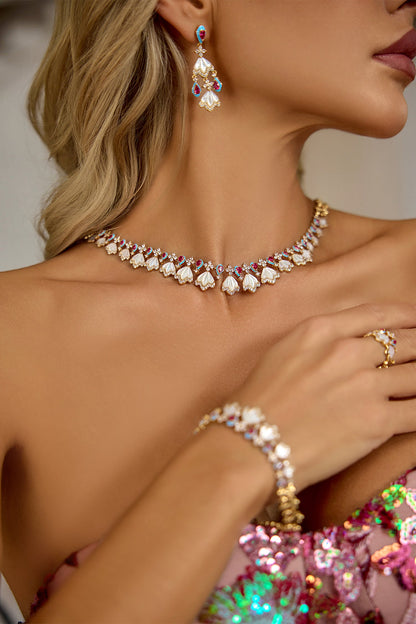 Amaris Mavi Cilalı Küpeler