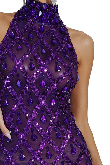 Louise Mor Elmas Uzun Elbise (Astar Yok)