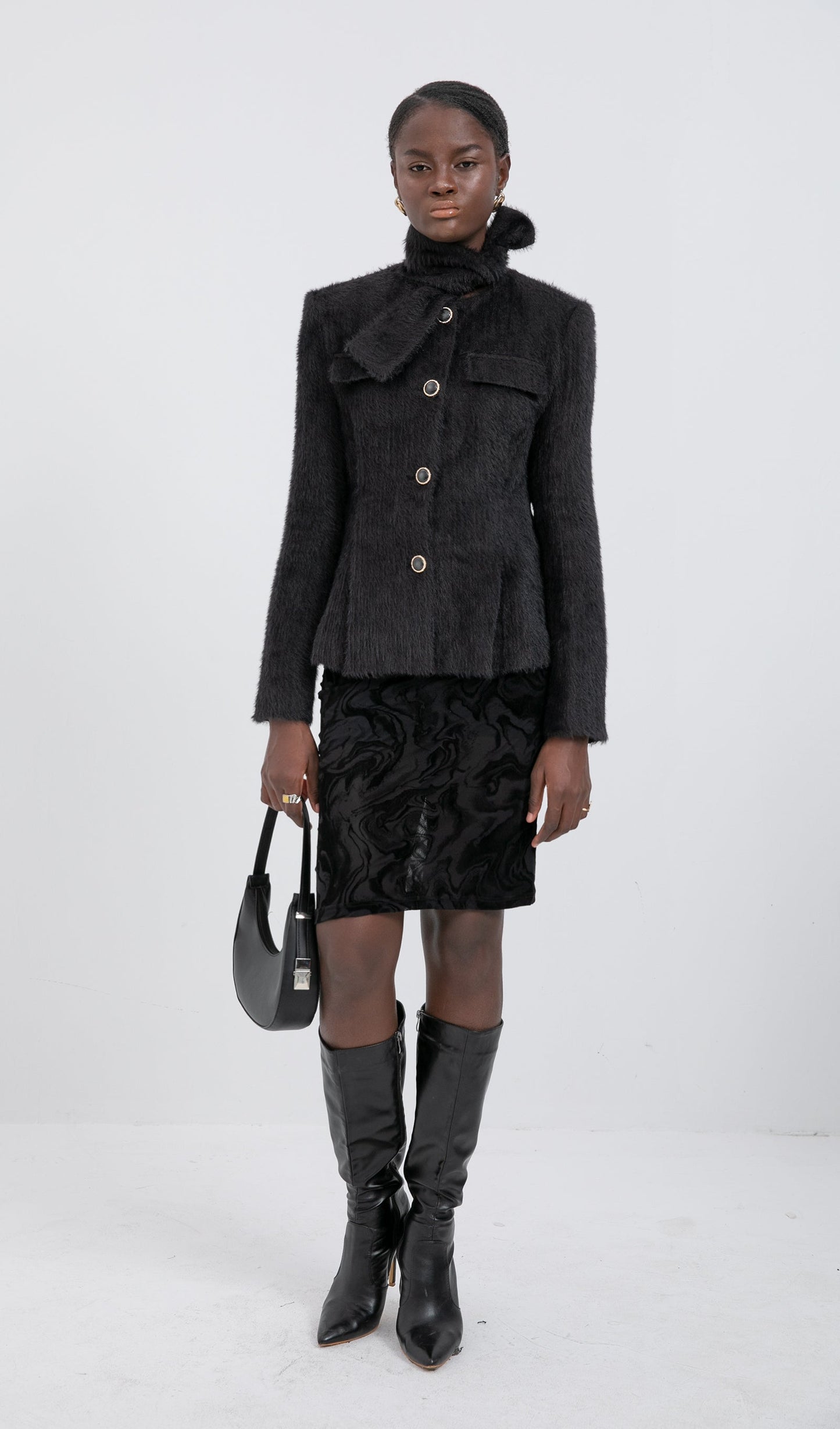 Trendy Tüylü Hırka Palto