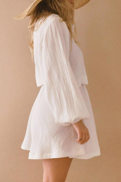 Kravatlı Pamuklu Keten Takım Elbise