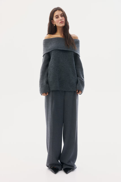 Maelira - Omuzu Açık Katlı Triko Üst