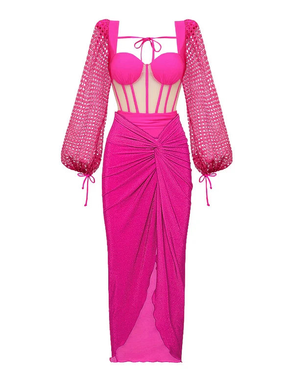 Canlı Plaj Giyim Seti