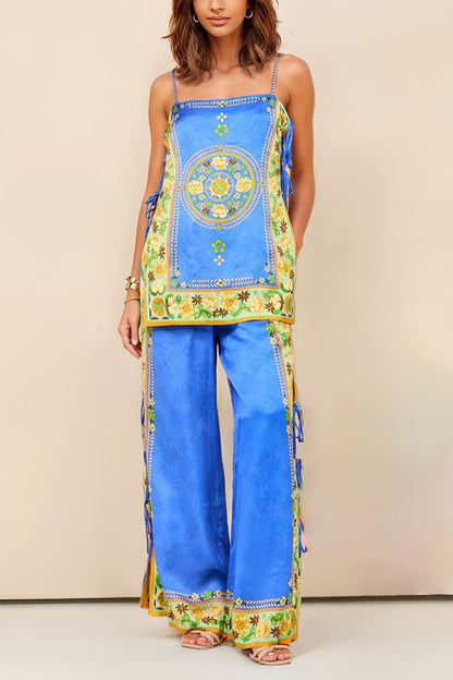 Süslü Mozaik Fayans Pantolon Takımı