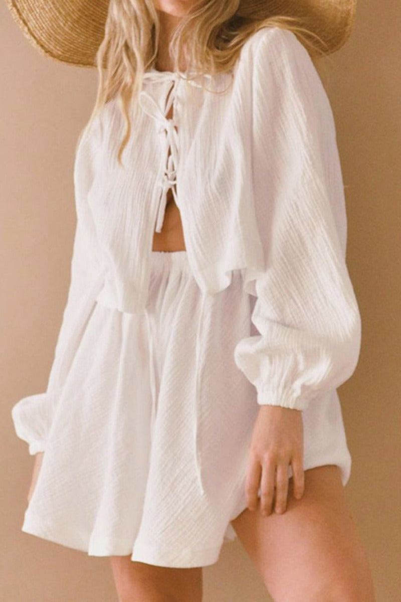 Kravatlı Pamuklu Keten Takım Elbise