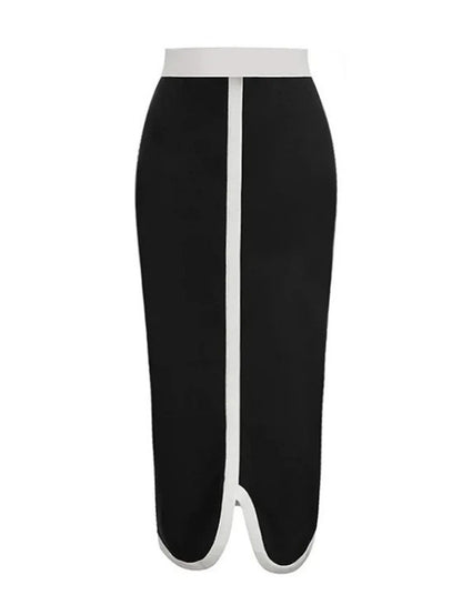 Şık Kontrast Fiyonklu Mayo İki Parça Takım